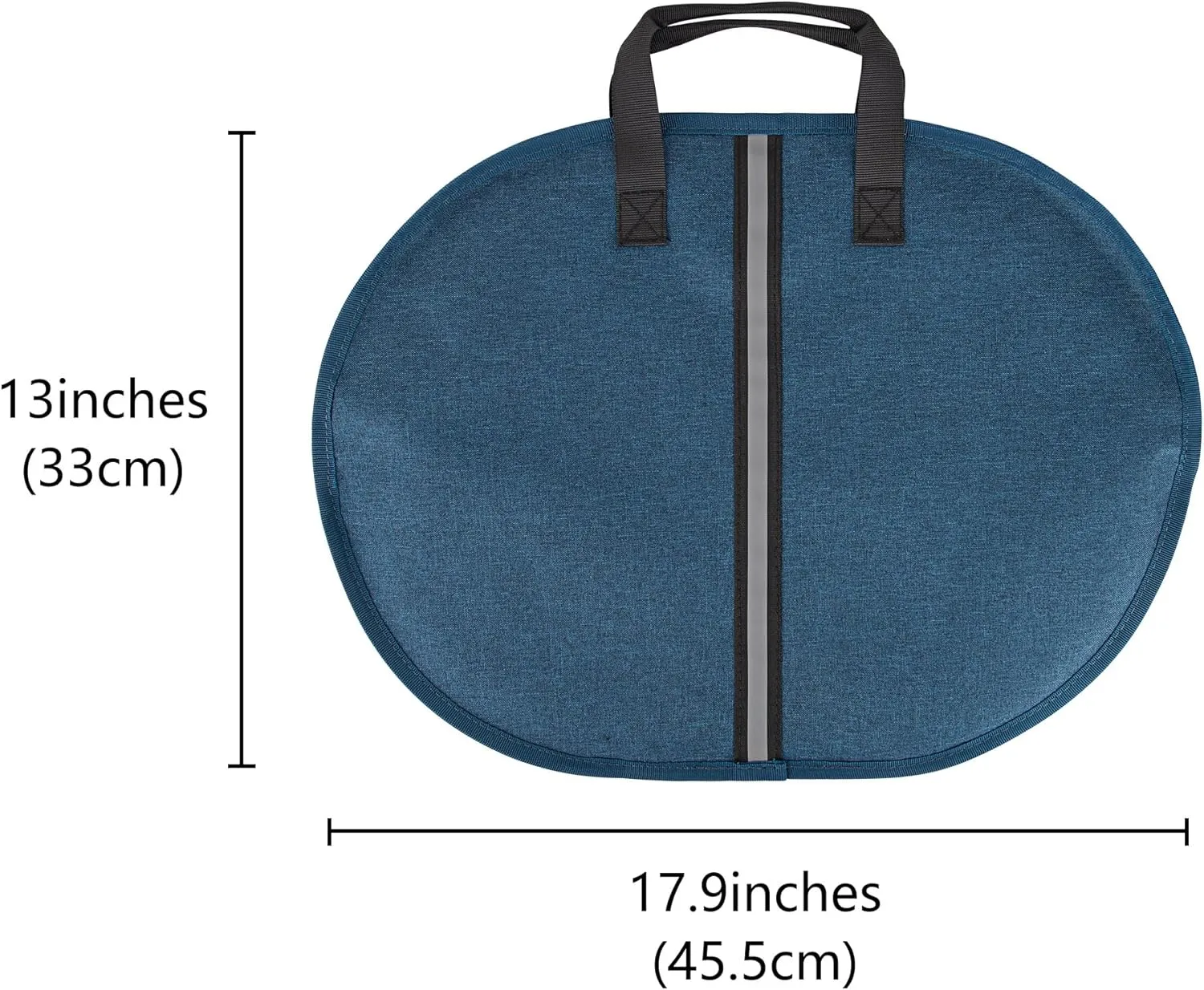 Large Platter Storage Bag- 18" x 13" - Stackable with Padded Interior - China Storage Containers for Plates and Serveware (Dark Blue)