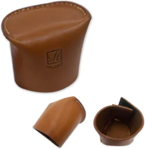 Large Size, Japanese-Made Genuine Leather Utaguchi Cap, Shakuhachi Cover for Precious Shakuhachi, One-size-fits-most sizes