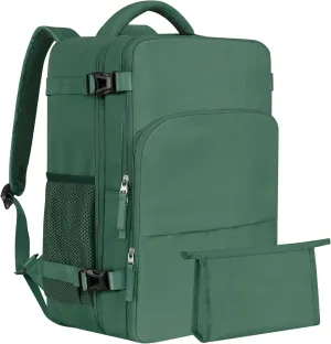 Large Travel Backpack, Carry On Bags For Airplanes, Lightweight Personal Item Bag, Laptop Backpack, Casual Daypack for Weekender Business Hiking, Blackish green