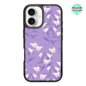 Lavender Lily - iPhone 16 Frosted Black Bumper MagSafe Case