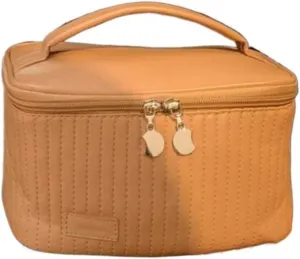 Lazy person storage bag, portable travel makeup bag, large capacity solid color portable wash bag