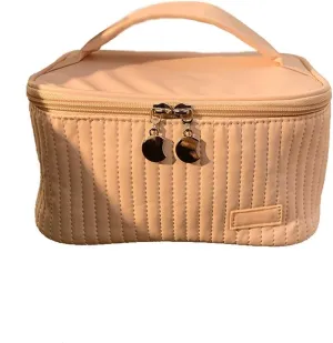 Lazy person storage bag, portable travel makeup bag, large capacity solid color portable wash bag