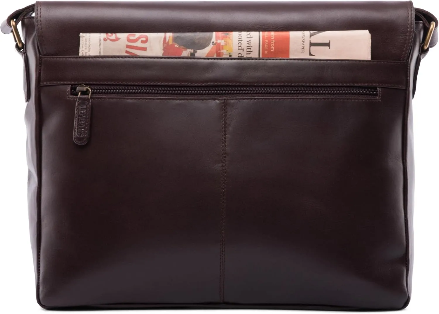 LEABAGS Acapulco genuine buffalo leather shoulder bag I Vintage look I 15 inch laptop I Office Messenger bag I Briefcase