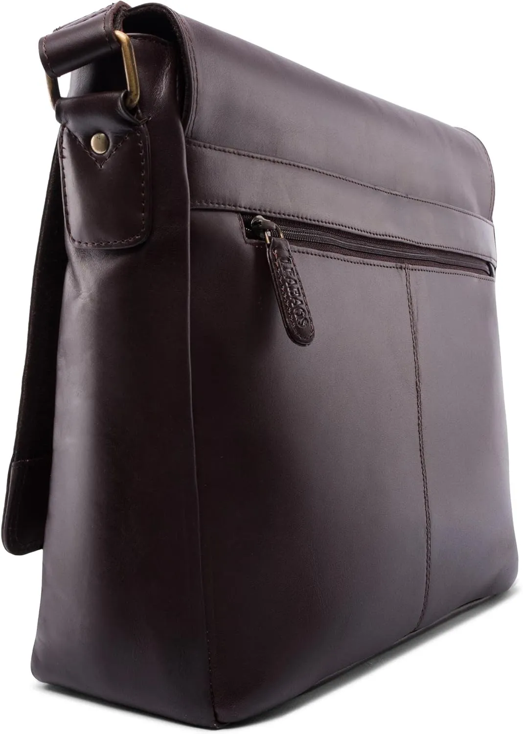 LEABAGS Acapulco genuine buffalo leather shoulder bag I Vintage look I 15 inch laptop I Office Messenger bag I Briefcase