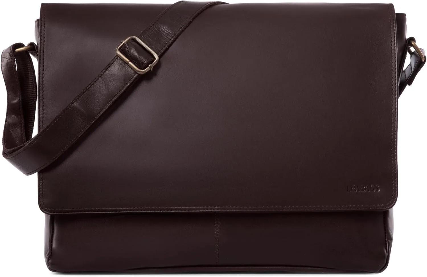 LEABAGS Acapulco genuine buffalo leather shoulder bag I Vintage look I 15 inch laptop I Office Messenger bag I Briefcase