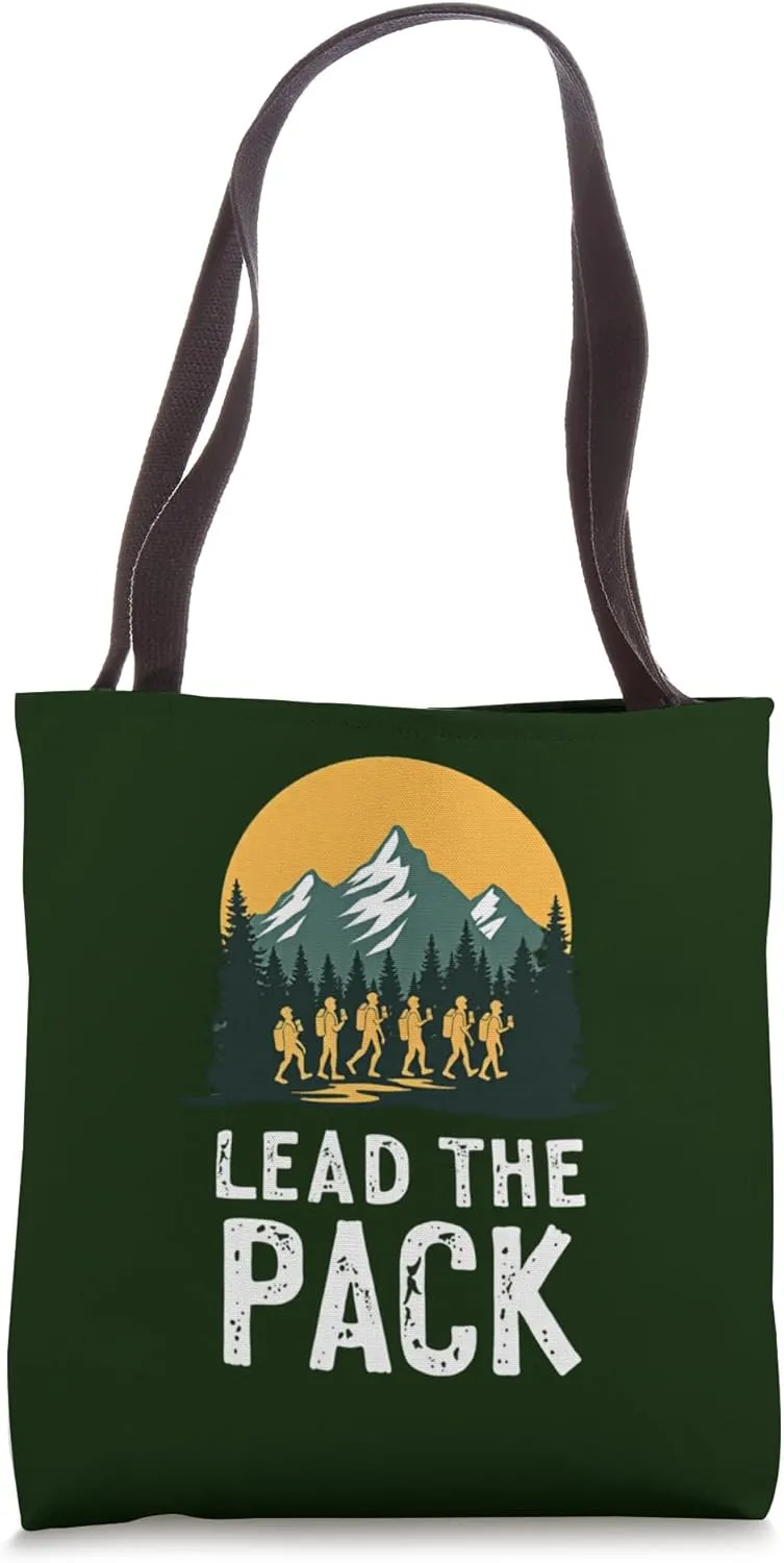 Lead the Pack Scout Leadership Adventure Design Tote Bag