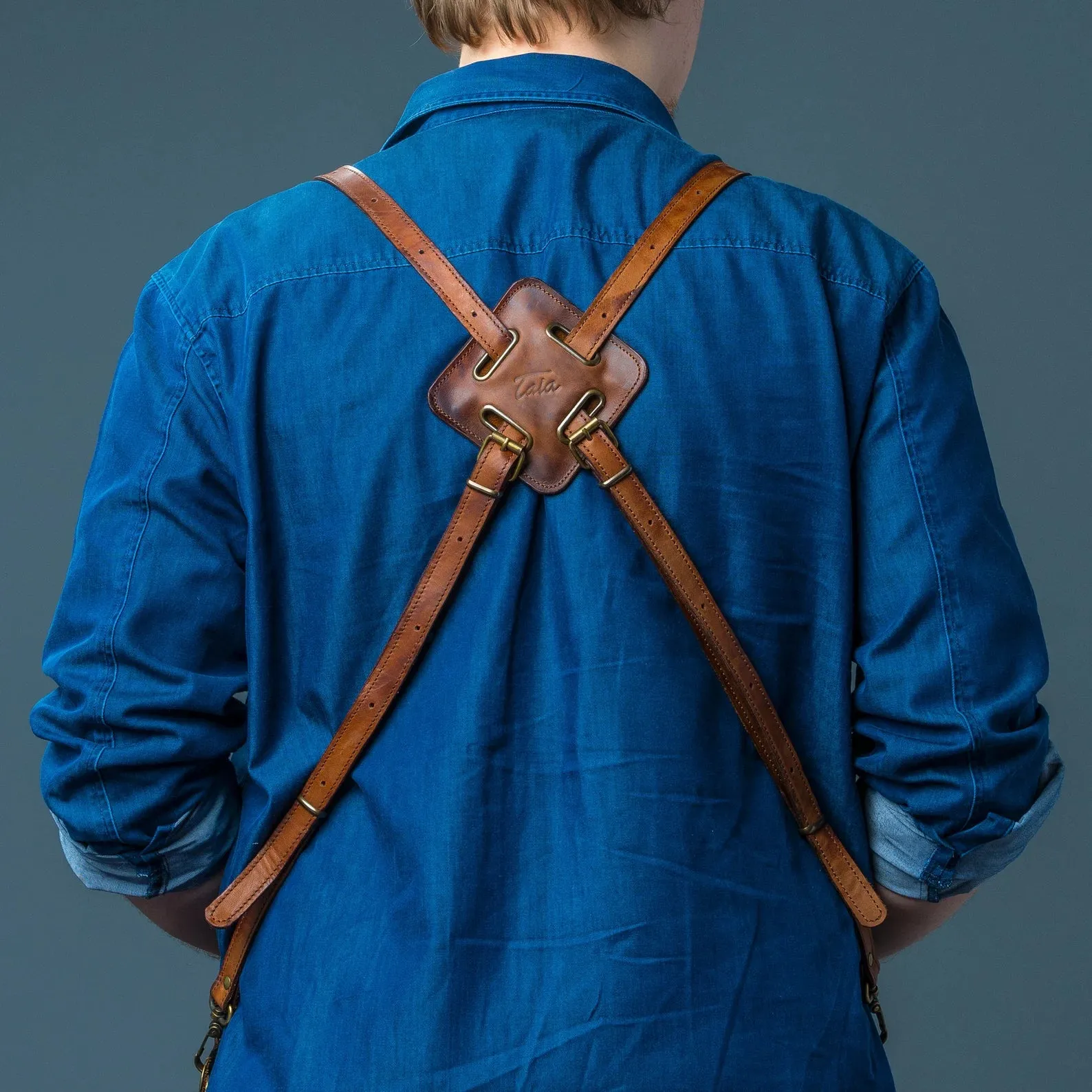 Leather Aprons for Woodworking with Detachable Pocket