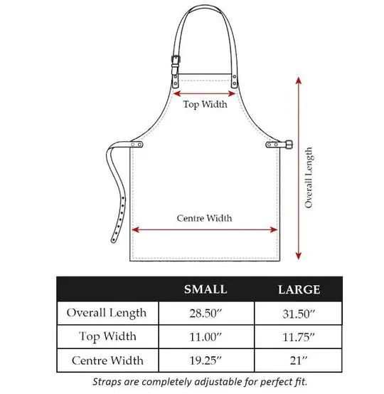 Leather Aprons for Woodworking with Detachable Pocket