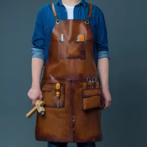 Leather Aprons for Woodworking with Detachable Pocket