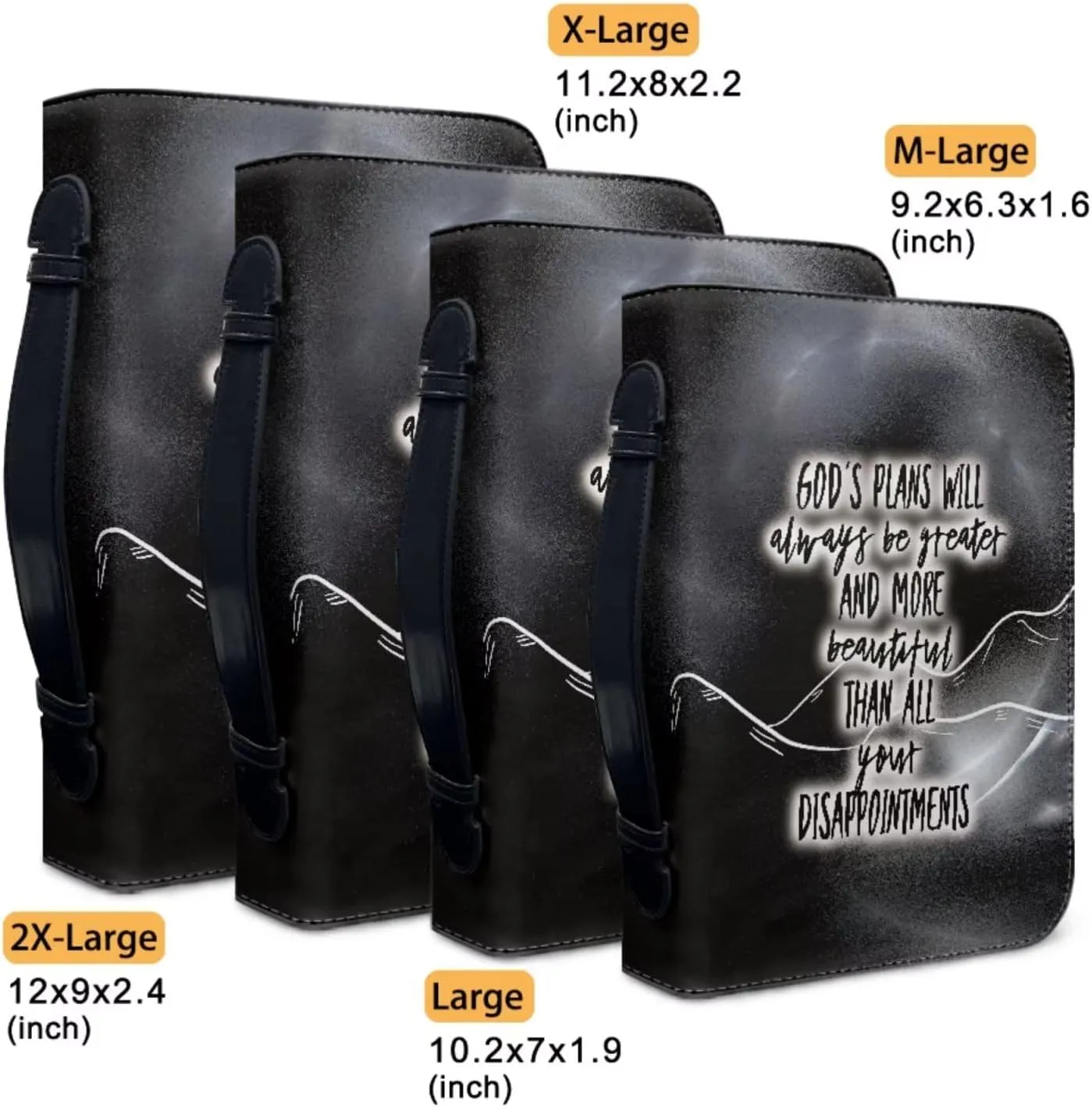 Leather Bible Covers Case for Women Men Church Bag Bible Tote Bags with Handle and Keychain 2pcs Set