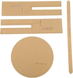 Leather Craft Clear Acrylic Shoulder Bag, Round Bag Pattern Stencil Template DIY JBX-32 Acrylic Stencil Templates Patterns