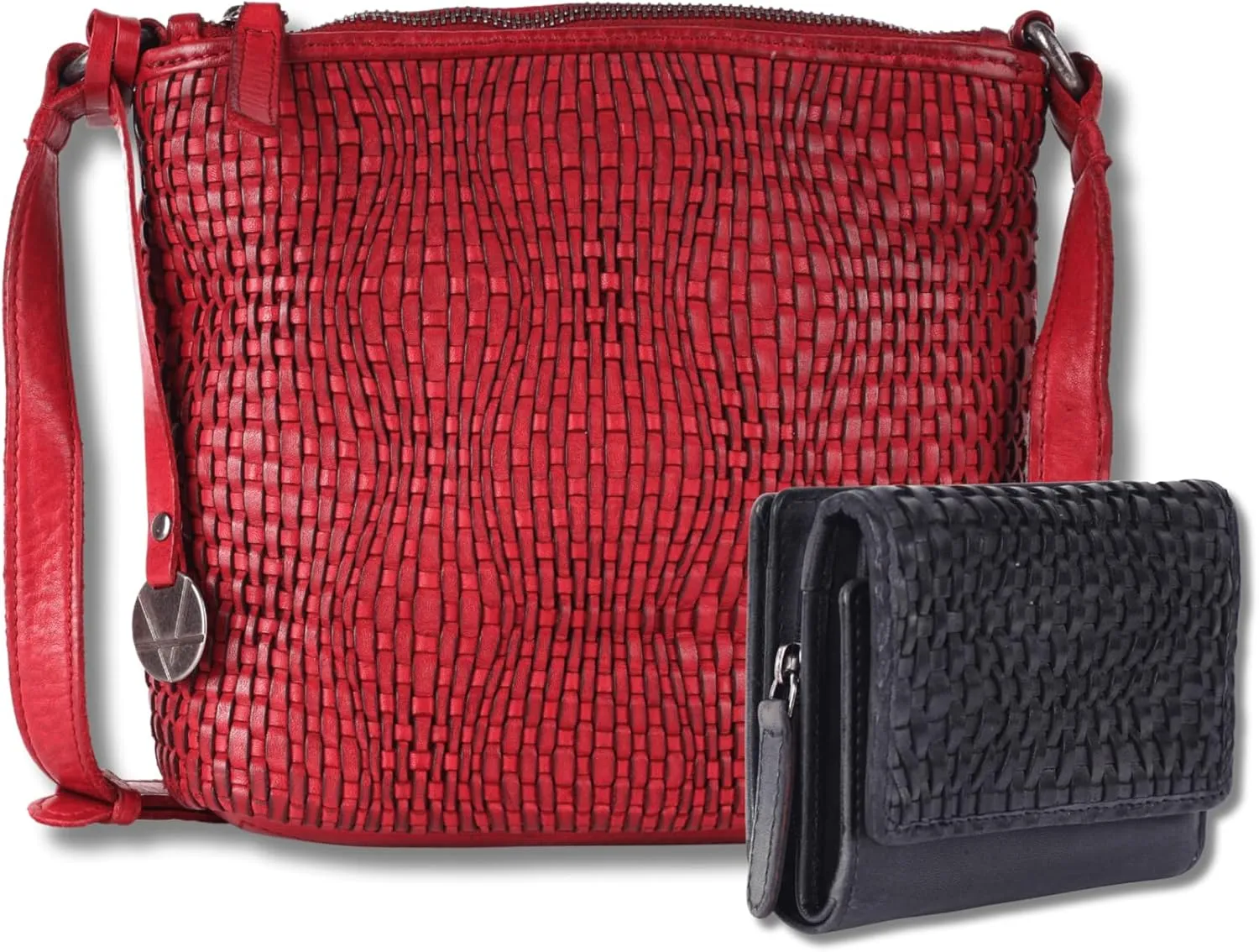 Leather Crossbody bag & Wallets for Women, Small Wallet for Ladies Zipper Coin Purse