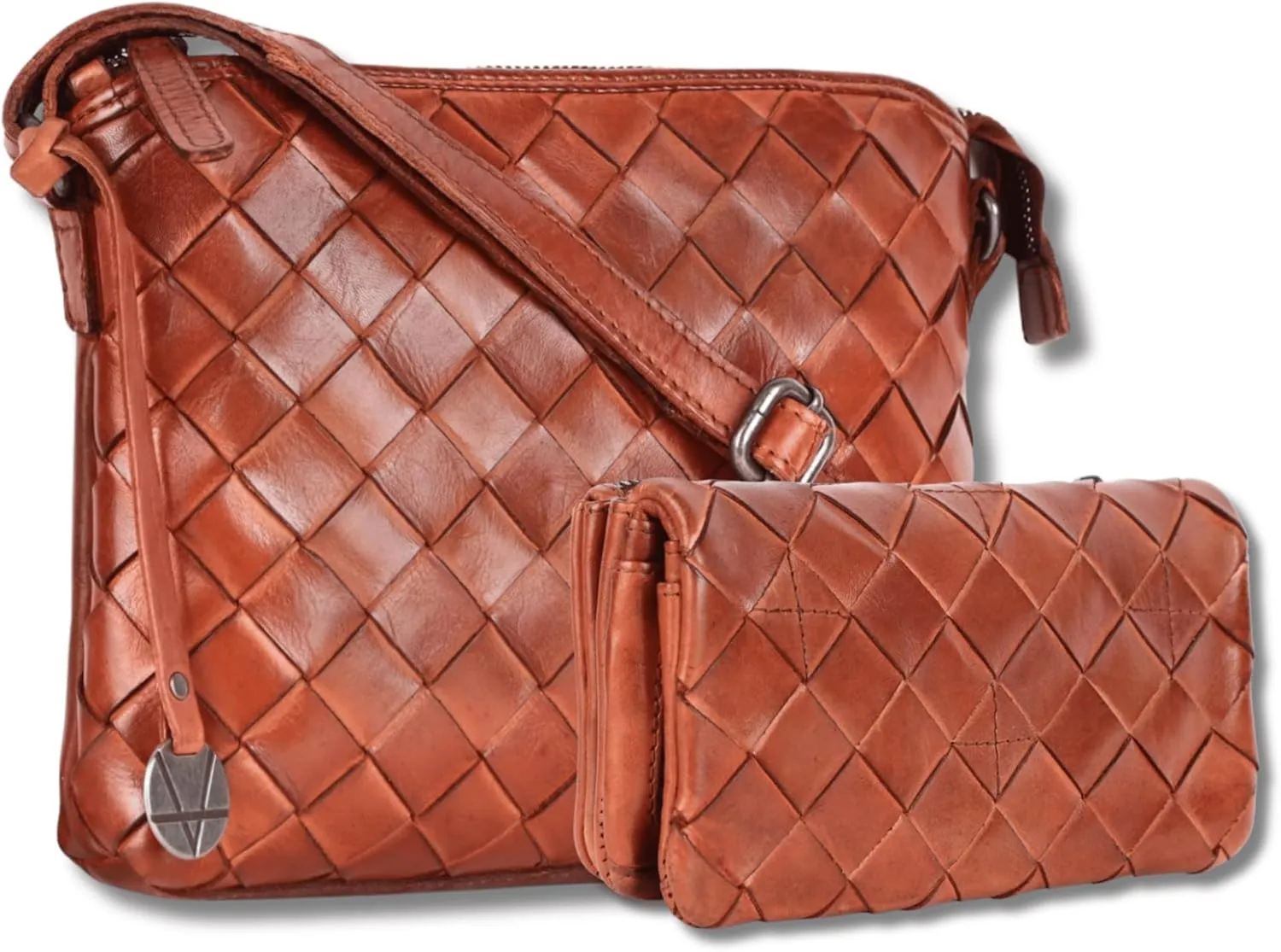 Leather Crossbody bag & Wallets for Women, Wallet for Ladies Zipper Coin Purse