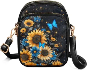Leather Crossbody Bags for Women Crossbody Cell Phone Purse Wallet Sling Bag Shoulder Strap Lightweight Satchel