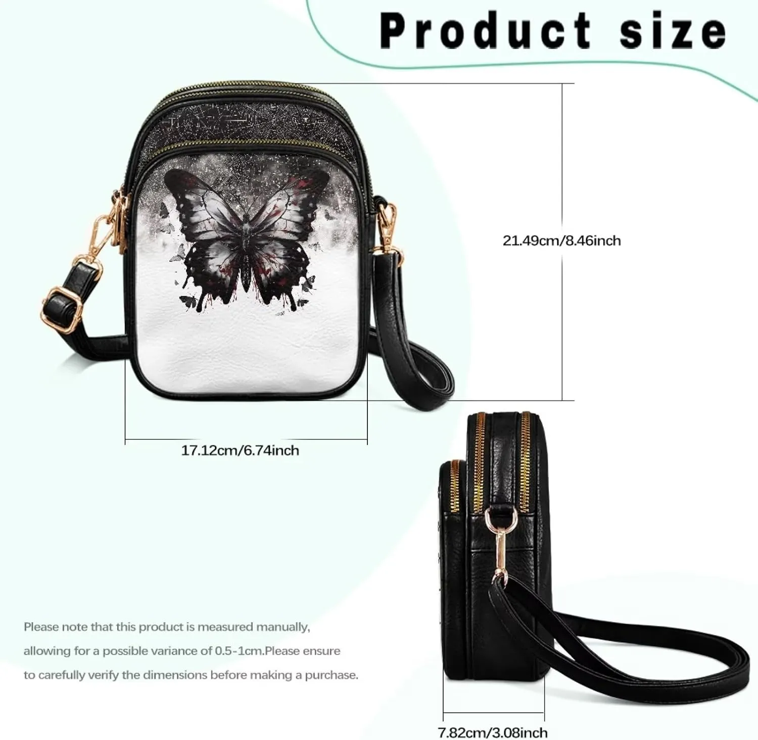 Leather Crossbody Bags for Women Crossbody Cell Phone Purse Wallet Sling Bag Shoulder Strap Lightweight Satchel
