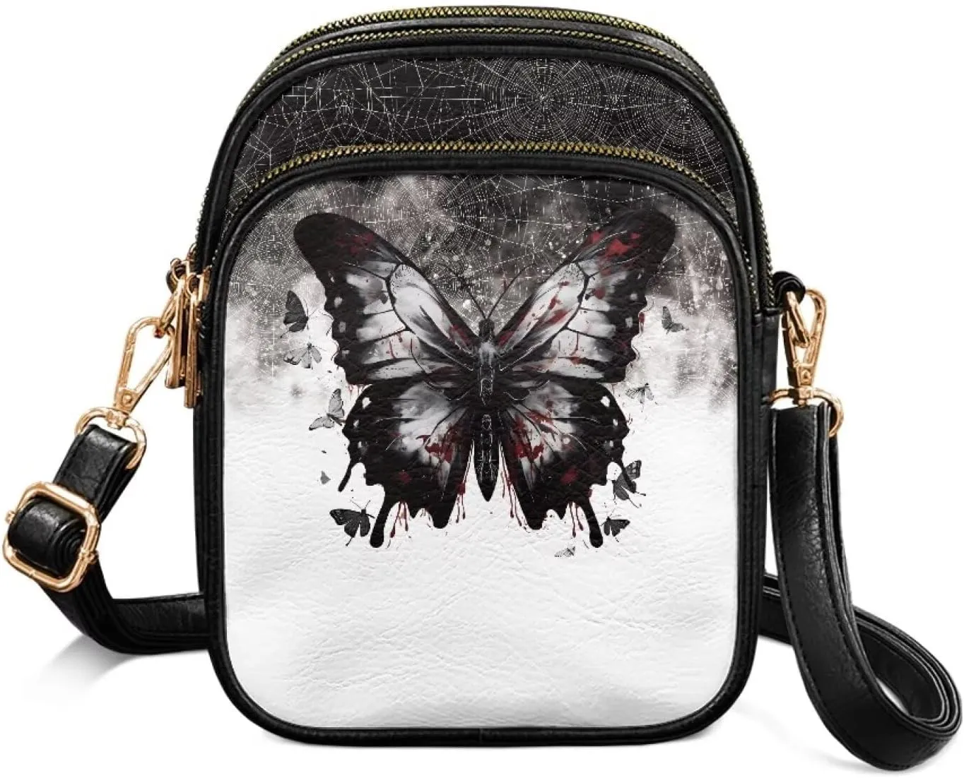 Leather Crossbody Bags for Women Crossbody Cell Phone Purse Wallet Sling Bag Shoulder Strap Lightweight Satchel