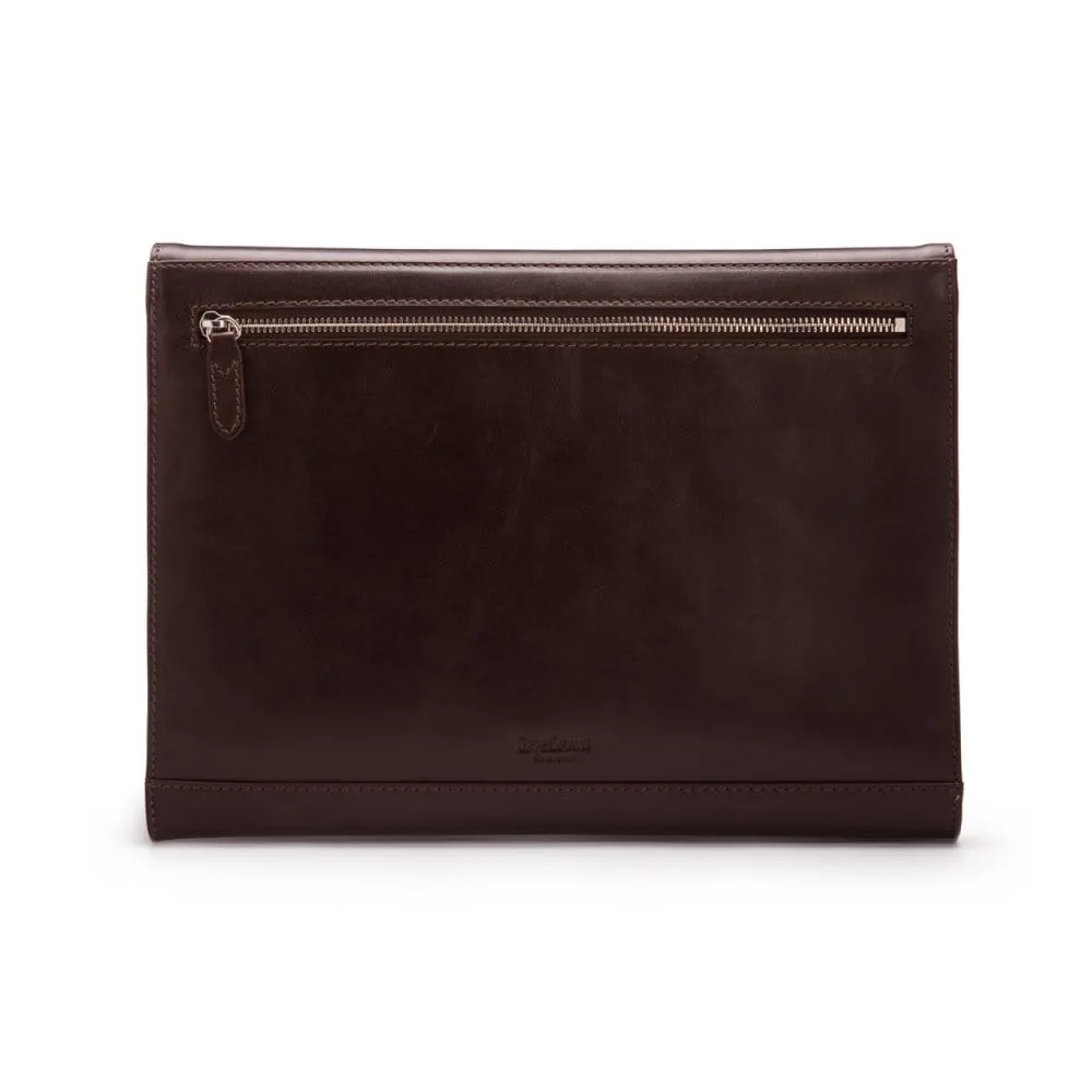 Leather Envelope Folder - Brown
