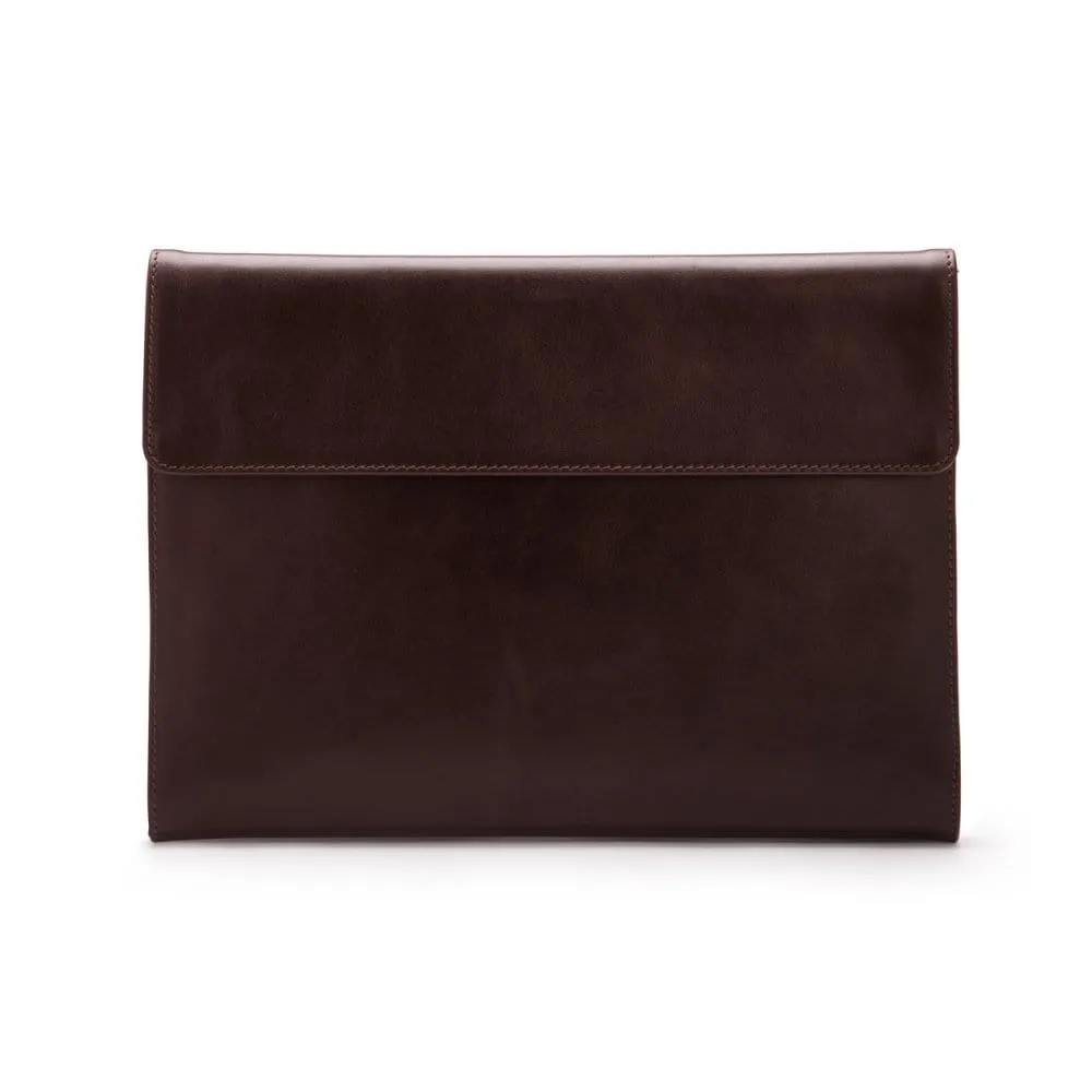 Leather Envelope Folder - Brown