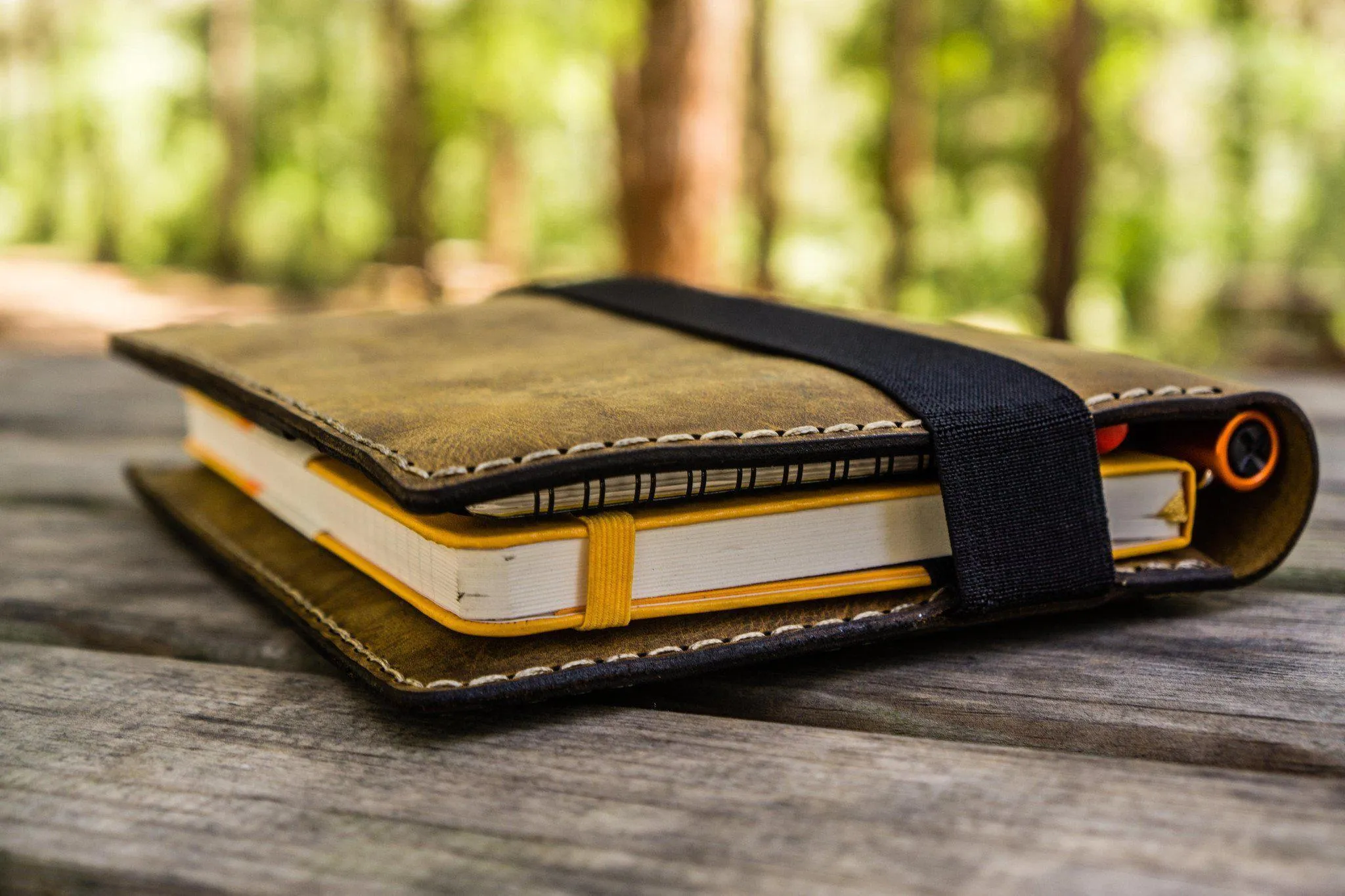 Leather Hobonichi Cousin A5 Planner Cover - Crazy Horse Brown
