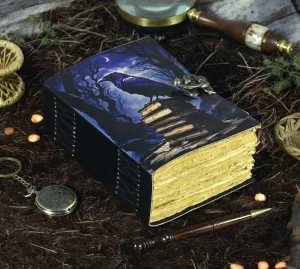 Leather Journal Gothic Notebook The Raven Print
