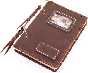 Leather Journal Writing Notebook Refillable, Handmade Vintage Travel Diary Journal for Women Men, 200 Pages Color Paper Leather Notepad for Writing, Work, Drawing, Sketchbook- Coffee