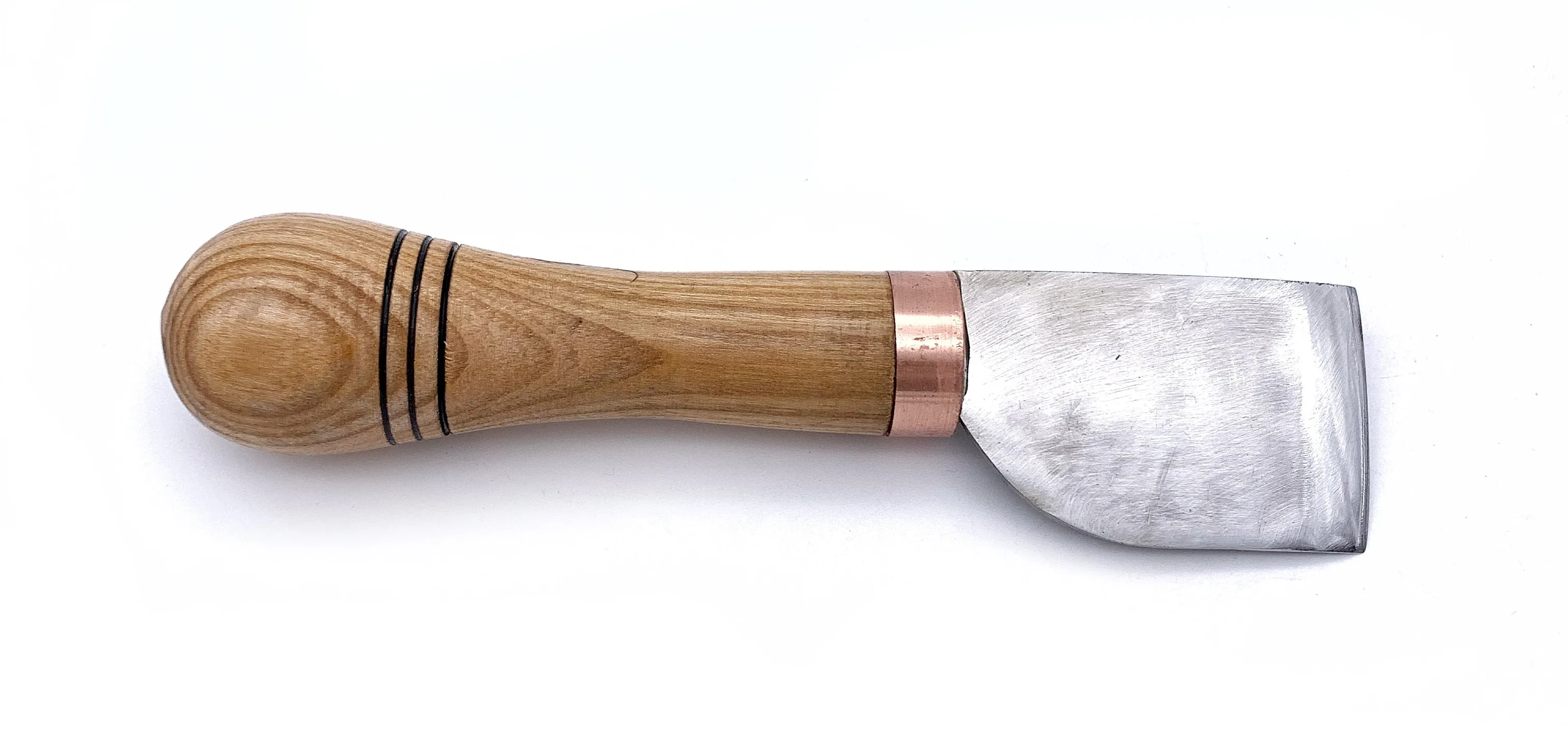 Leather Knife Cutting Knife Edging Knife with Wooden Handle. Leather Working Skiving Knife for DIY Leather Craft - by STAMESKY (Straight)