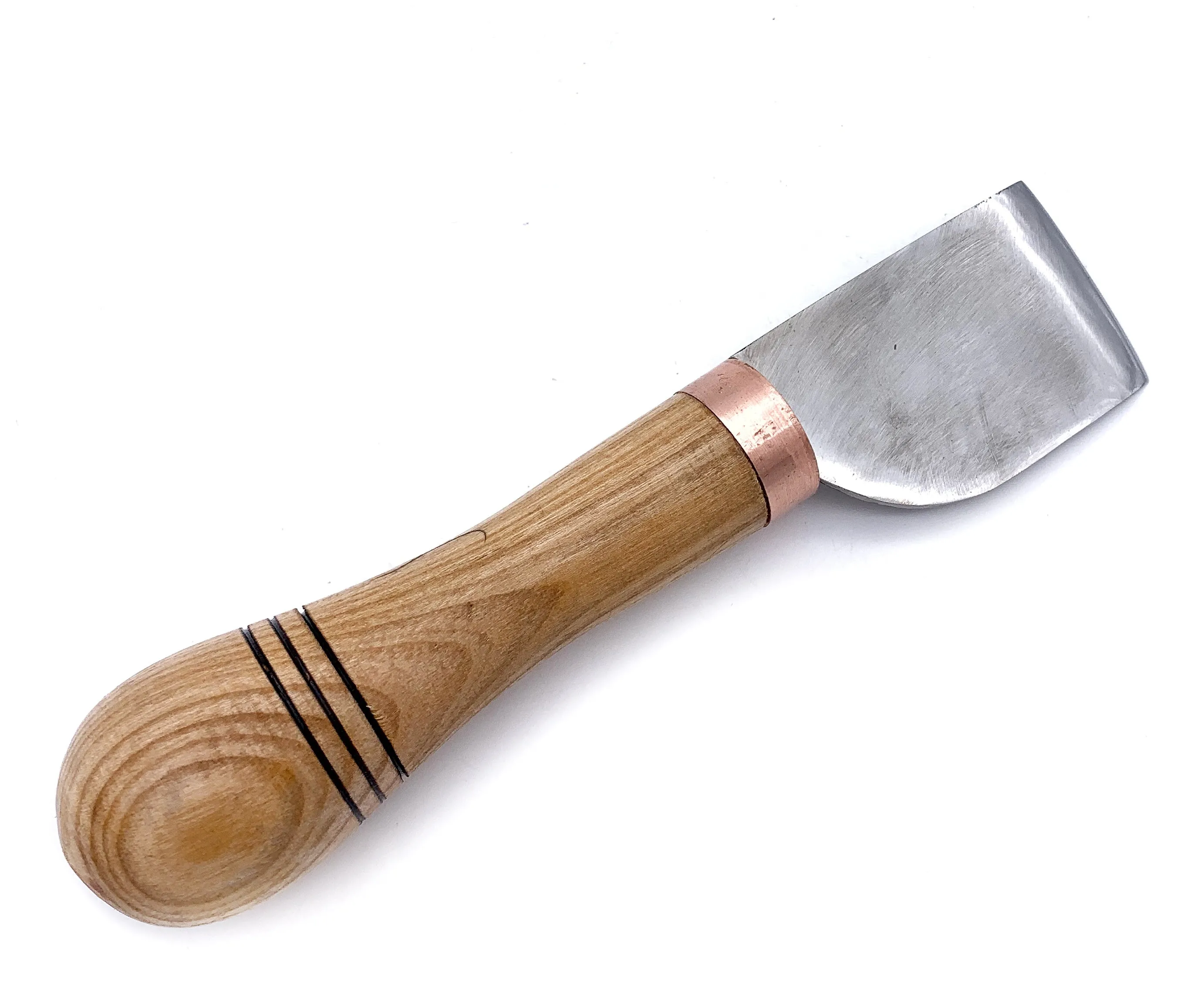 Leather Knife Cutting Knife Edging Knife with Wooden Handle. Leather Working Skiving Knife for DIY Leather Craft - by STAMESKY (Straight)