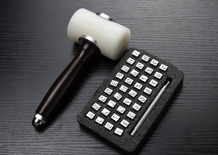 Leather Letter Punching Number Stamp Printing Tool Set Leather Carving Personalized Logo Handmade Leather Goods DIY