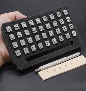 Leather Letter Punching Number Stamp Printing Tool Set Leather Carving Personalized Logo Handmade Leather Goods DIY