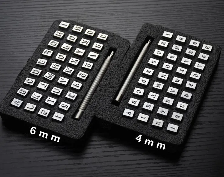 Leather Letter Punching Number Stamp Printing Tool Set Leather Carving Personalized Logo Handmade Leather Goods DIY