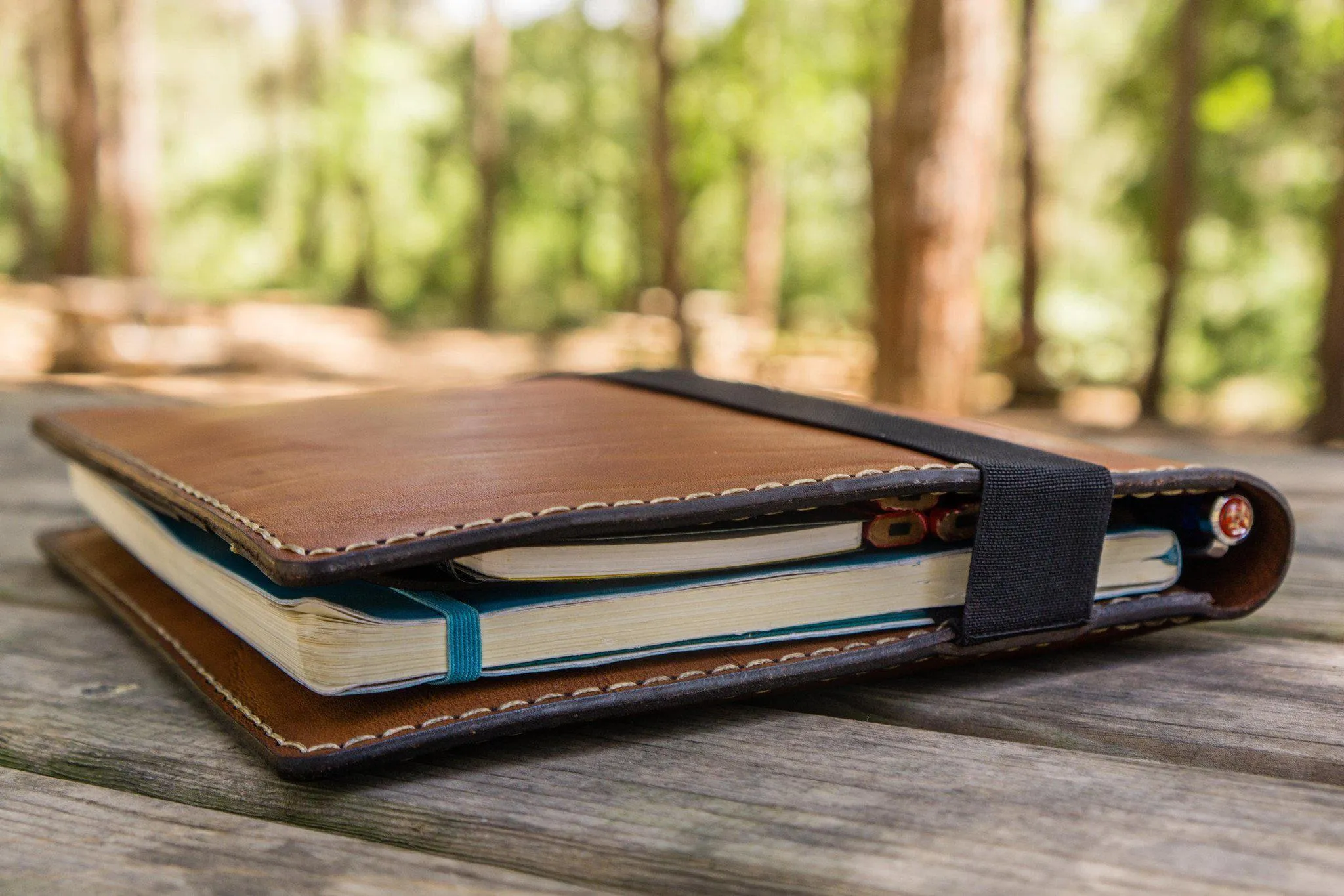 Leather Leuchtturm1917 B5 Notebook & iPad Air/Pro Cover - Brown