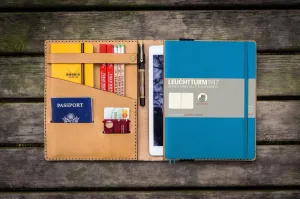 Leather Leuchtturm1917 B5 Notebook & iPad Air/Pro Cover - Natural