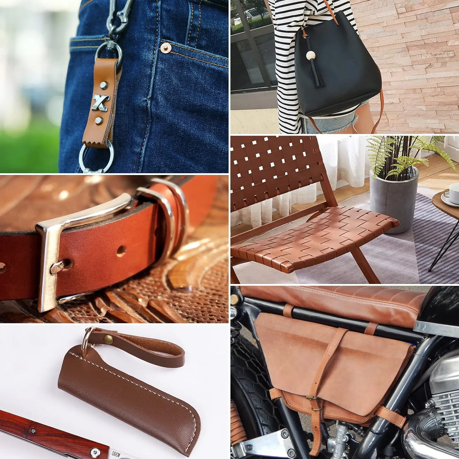 Leather Strap 1 Inches Wide Flat Leather Straps for Crafts, Full Grain Oil Tan Leather Strips for Crafts, Tooling, Belt, Garden Tools (2.0mm Thick 72 Inches Long Coffee Brown)