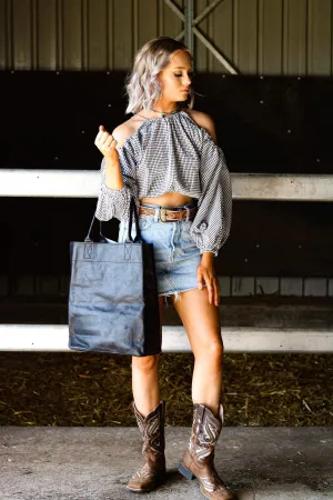 Leather Tote - Black #bt3