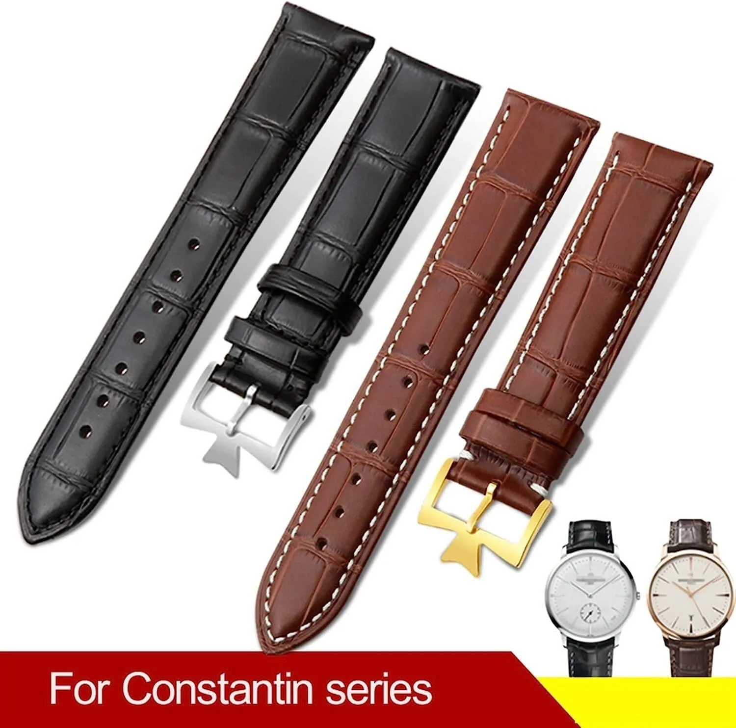 Leather Watch Band For Vacheron Constantin Patrimony VC Replacement Strap Accessories 19mm 20mm 21mm 22mm