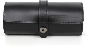 Leather Watch Case Buckle Convenient Travel Watch Storage Box Circular Watch Pocket,