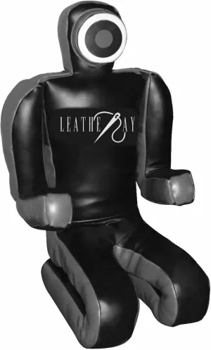 LEATHERAY MMA Jiu Jitsu Grappling Dummy Judo Punching Bag,Brazilian Jiu Jitsu Dummy,Wrestling Grappling BJJ Dummy Black -Unfilled