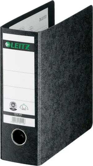Leitz 2-Ring 3-Inch Premium Linen Textured A5 Sized European Binder, Black (1075)