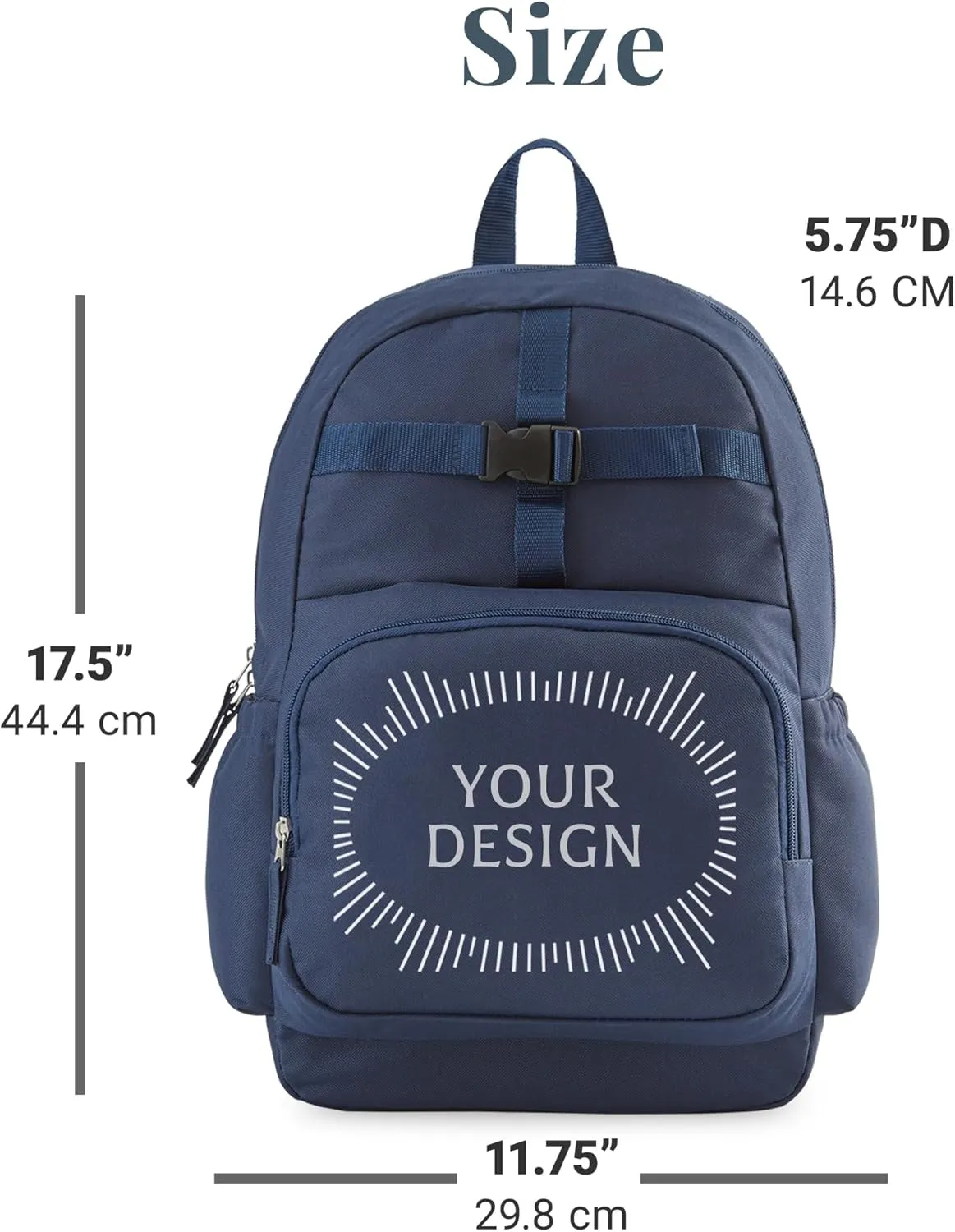 Let's Make Memories Kids Backpack for School - Personalized Back to School Supplies - Bookbag with Lunch Box - Blue - Shark