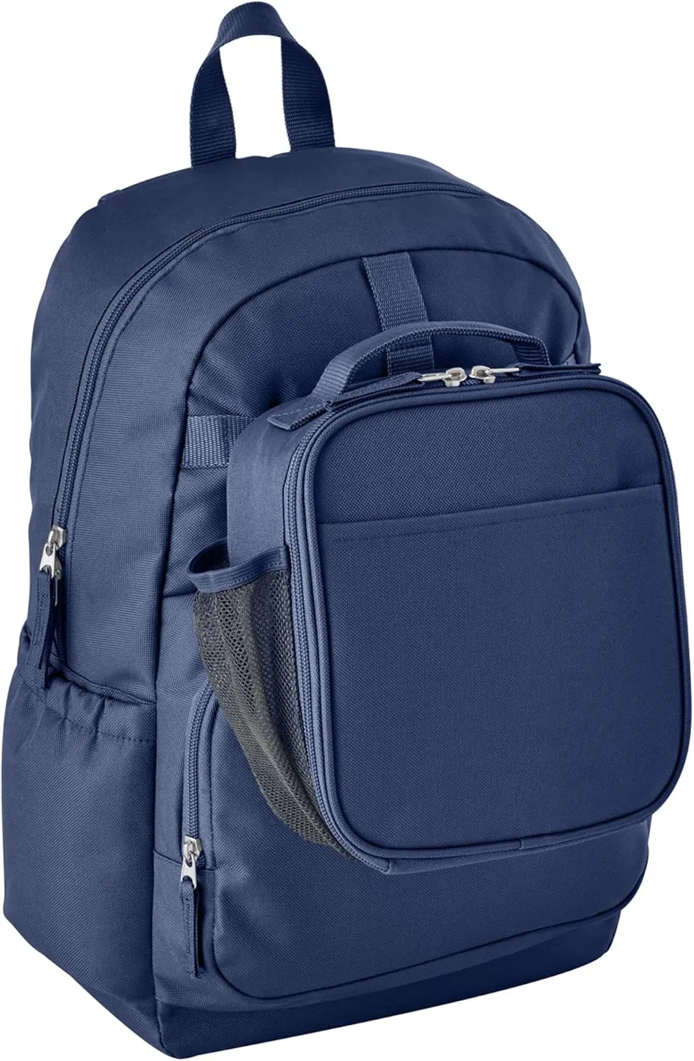 Let's Make Memories Kids Backpack for School - Personalized Back to School Supplies - Bookbag with Lunch Box - Blue - Shark