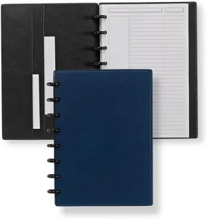 Levenger Circa Smooth Sliver Notebook with Pockets, Junior (ADS8795 RB JNR NM)