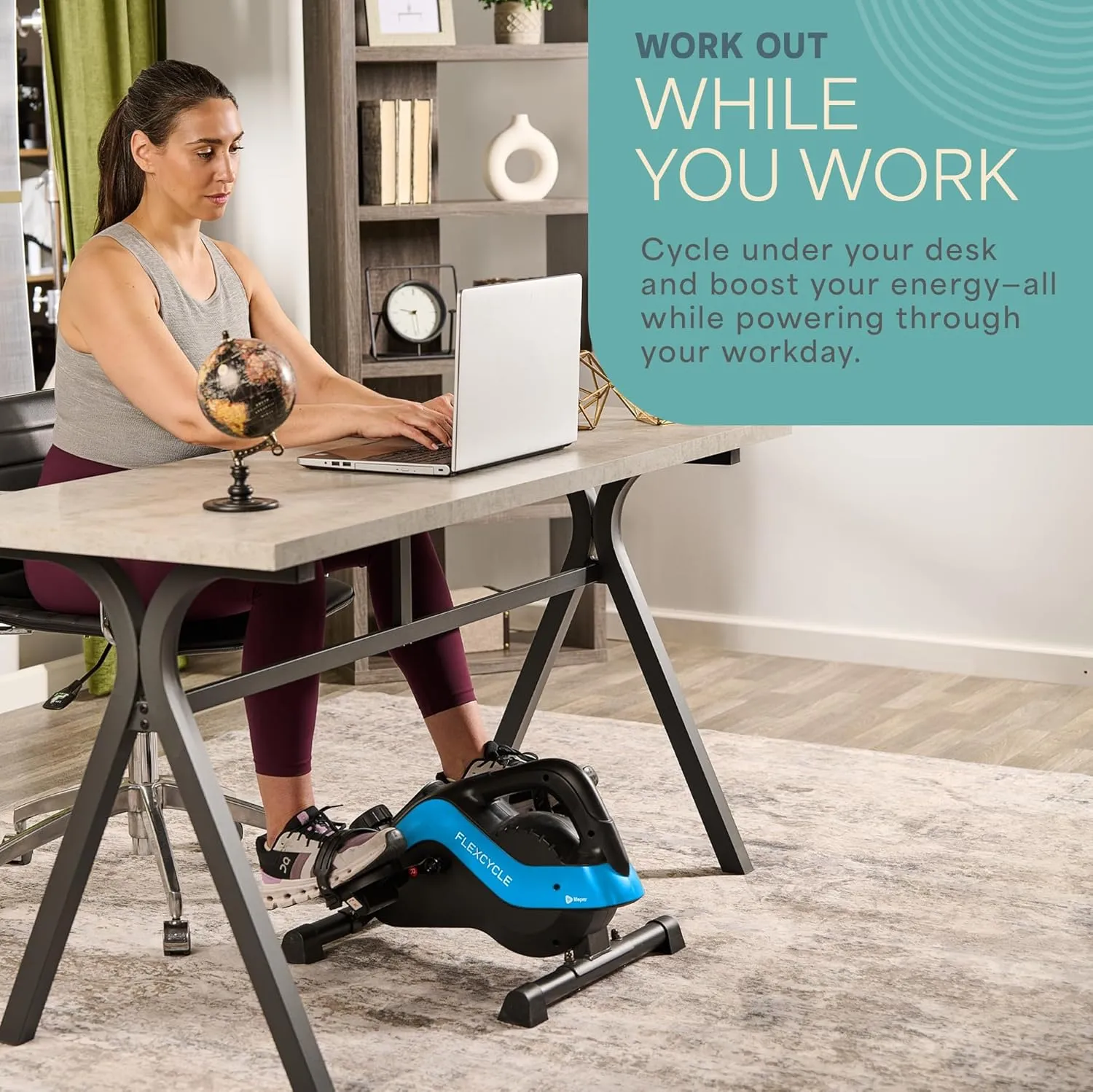 Lifepro Under Desk Elliptical Exercise Machine – Mini Bike Elliptical for Low Impact Leg & Arm Movement – Quiet Magnetic Resistance, LCD Display – Compact Seated Workout for Seniors