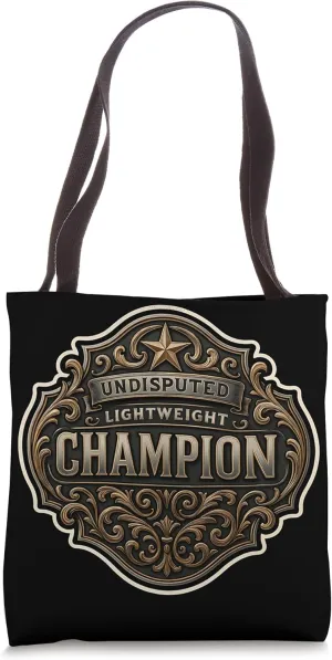 Lightweight Champion MMA Boxing Kickboxing Champ Belt Tote Bag