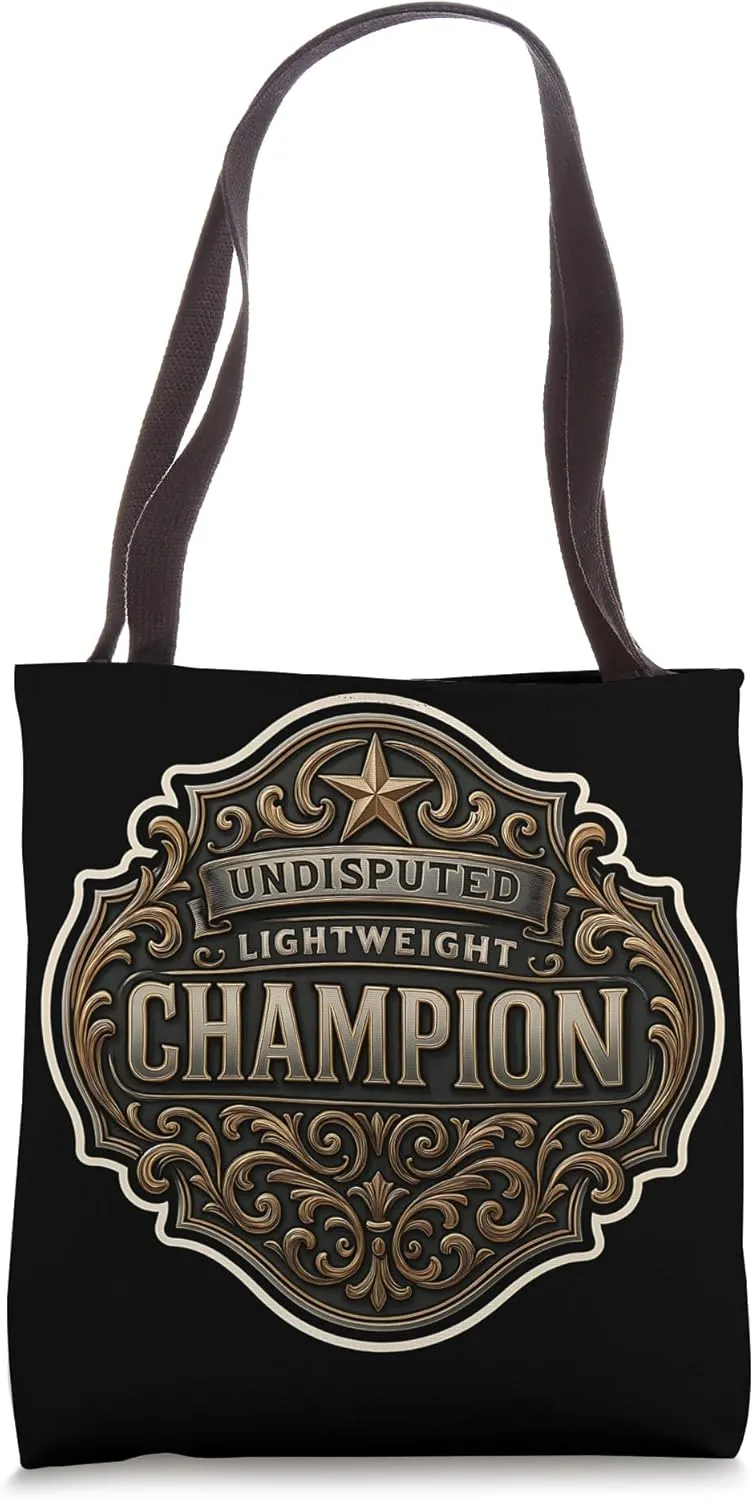 Lightweight Champion MMA Boxing Kickboxing Champ Belt Tote Bag