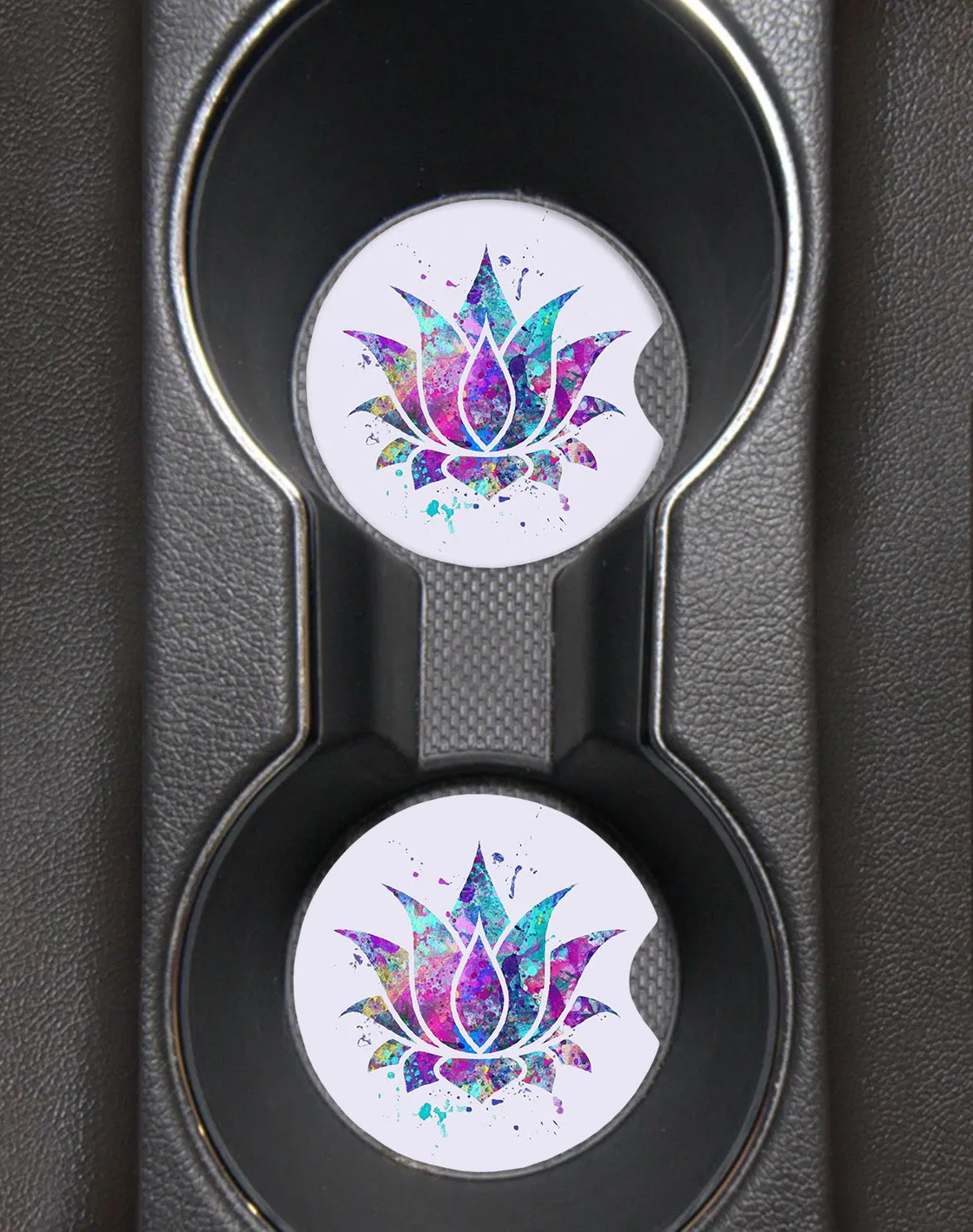 Lotus Flower 2.75" Car Coasters