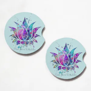 Lotus Flower 2.75" Car Coasters