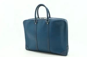 Louis Vuitton Poche Document in Blue Epi Leather