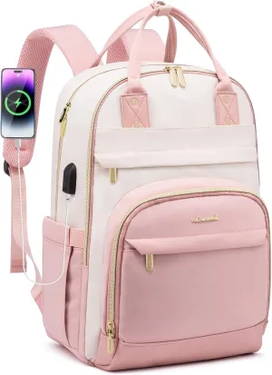 LOVEVOOK Backpack for Women,Laptop Backpack Women,Fits 18 Inch Laptop Computer Bag,Teacher College Backpack Purse,Fashion Waterproof Travel Work Anti-theft Backpack for Traveling on Airplane Daypack