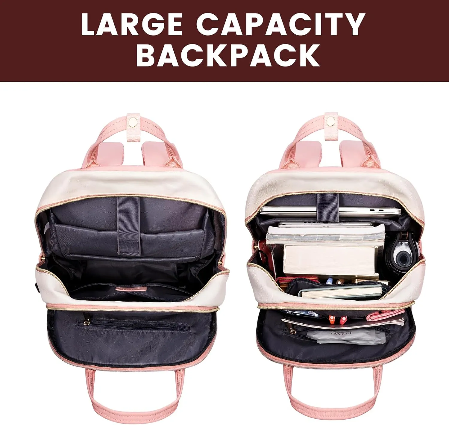 LOVEVOOK Backpack for Women,Laptop Backpack Women,Fits 18 Inch Laptop Computer Bag,Teacher College Backpack Purse,Fashion Waterproof Travel Work Anti-theft Backpack for Traveling on Airplane Daypack