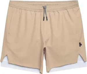 maamgic Mens Workout Shorts 2 in 1 Stretch 5" Gym Shorts Running Shorts with Compression Liner Zip Pocket